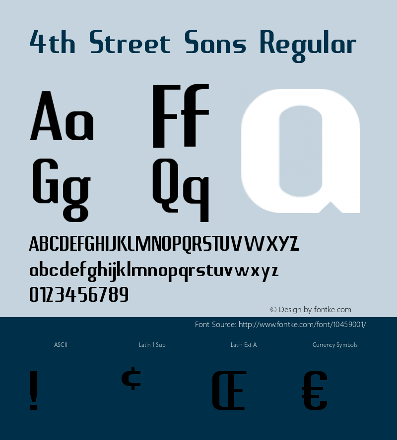 4th Street Sans Regular Version 1.0 Font Sample
