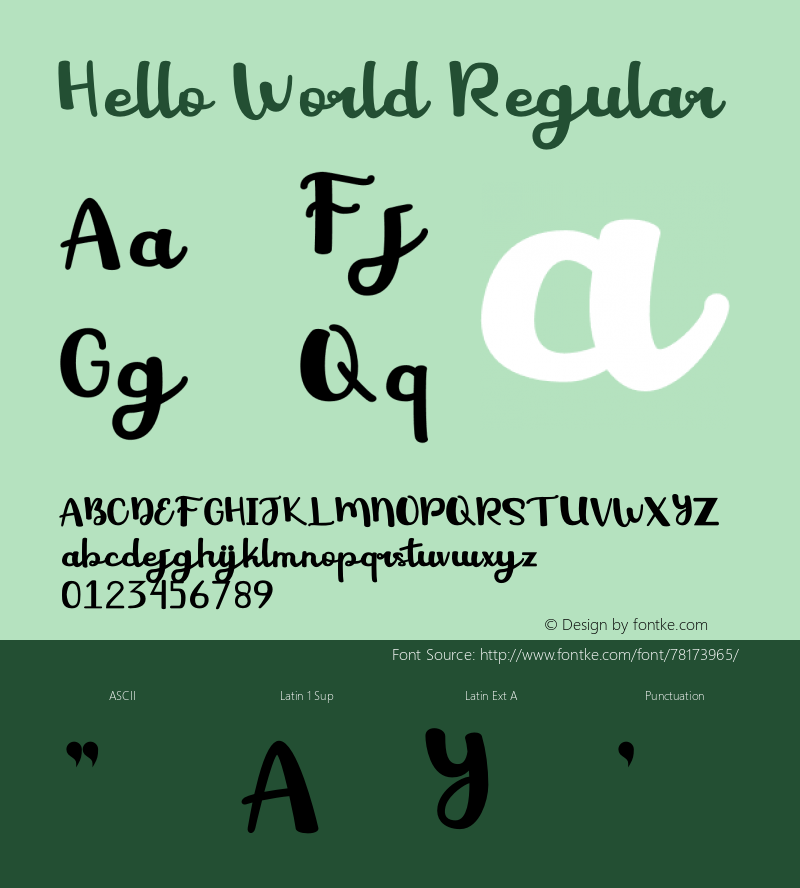 Hello World Version 1.002;Fontself Maker 3.5.1 Font Sample