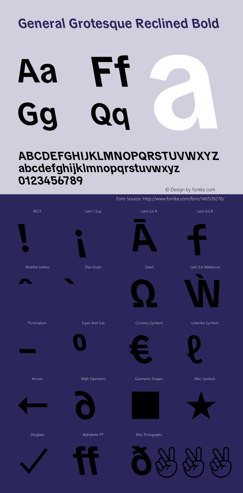 GeneralGrotesqueRecl-Bold Version 1.000 | wf-rip DC20190530 Font Sample