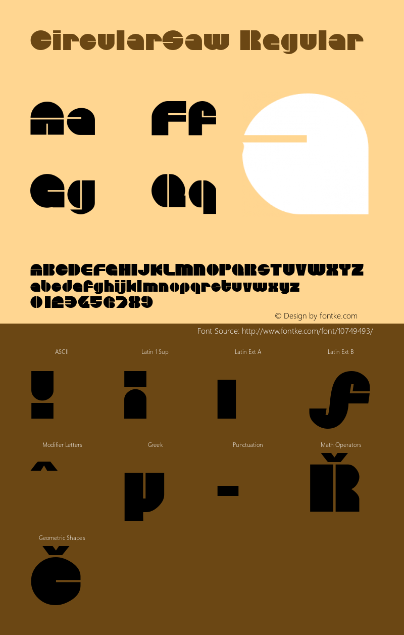 CircularSaw Regular Rev. 003.000 Font Sample