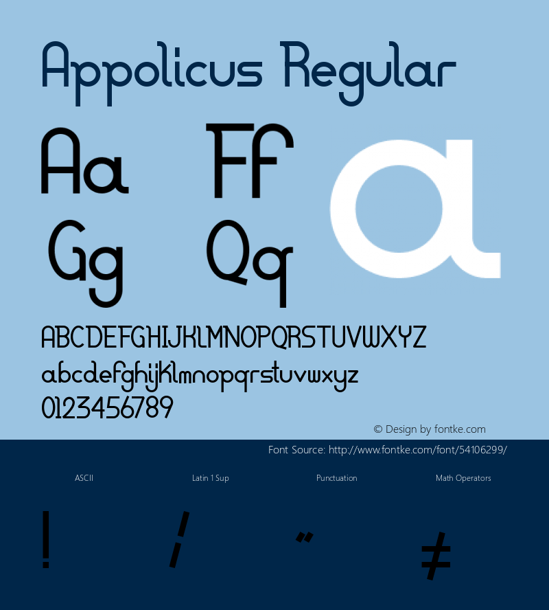 Appolicus Version 1.000 Font Sample