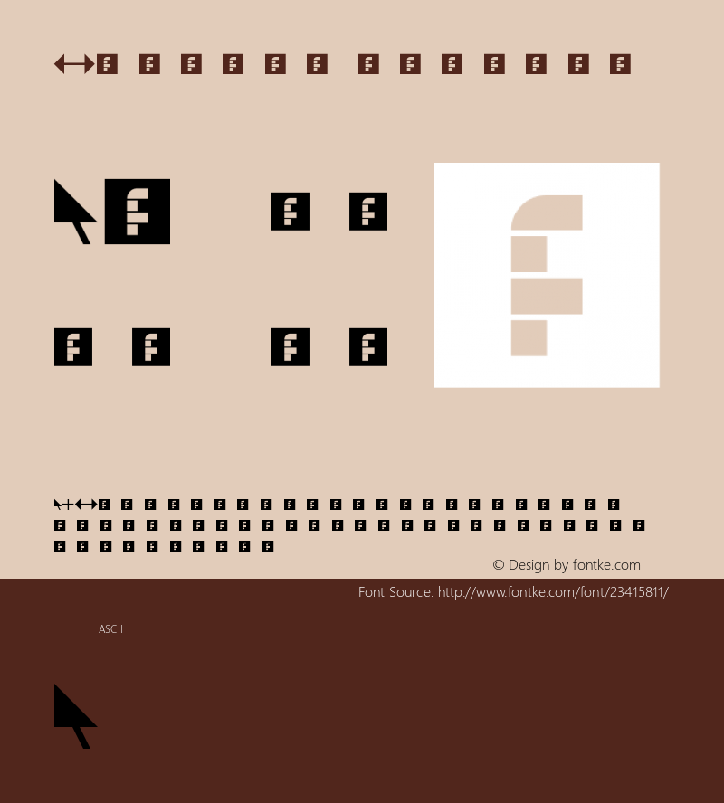 Cursors Version 1.0 Font Sample