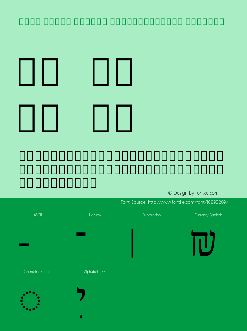 Noto Serif Hebrew SemiCondensed Regular Version 1.901 Font Sample