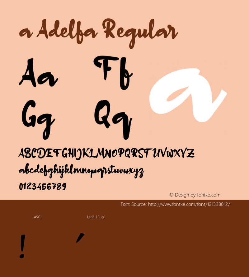 Adelfa_ Version 001.000 Font Sample