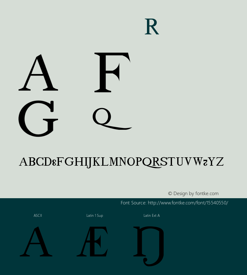 drmdoztcbx8 Regular Version 001.001 Font Sample