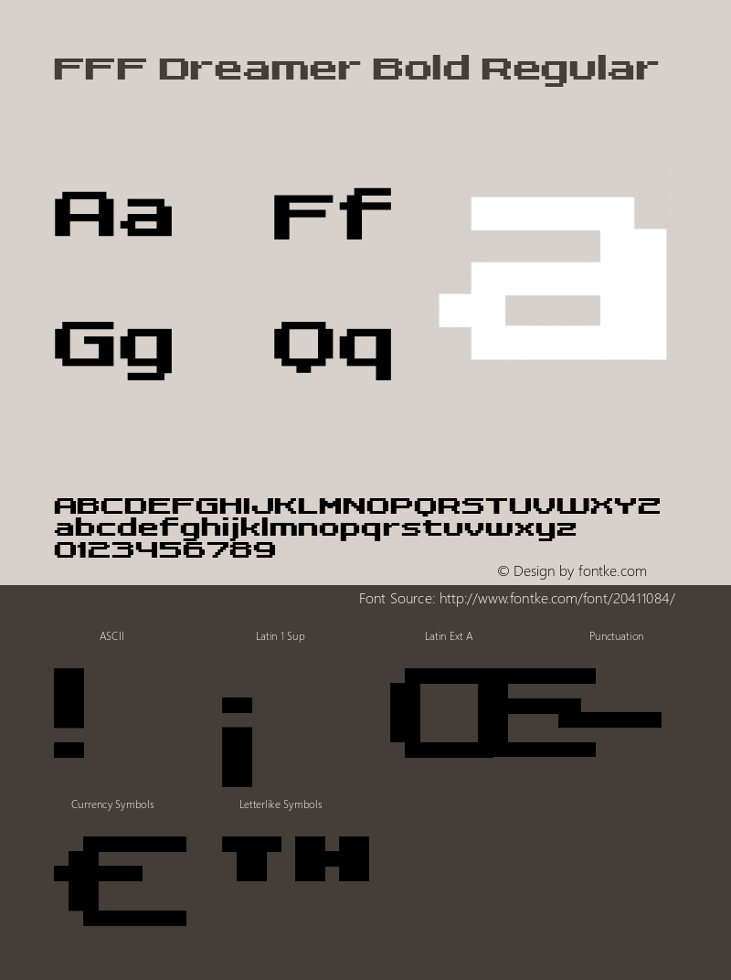 FFF Dreamer Bold 1 Font Sample