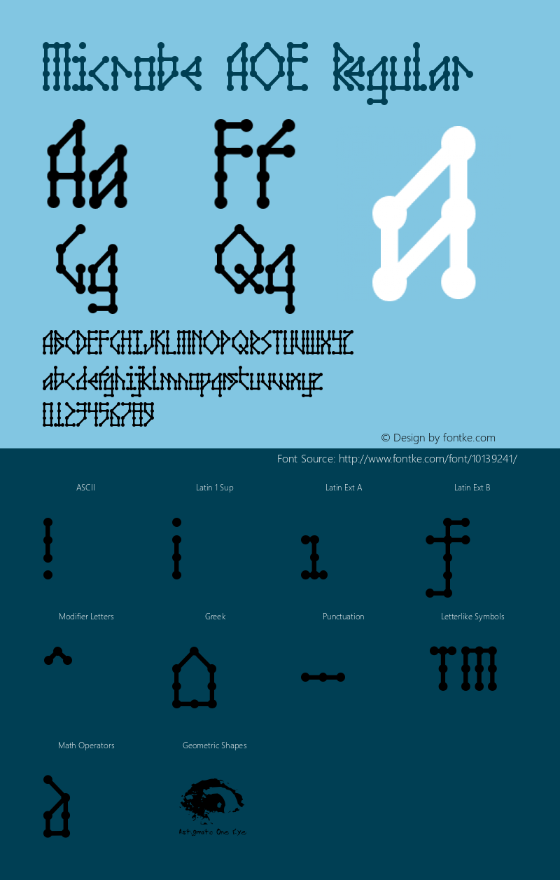 Microbe AOE Regular Macromedia Fontographer 4.1.2 6/17/01 Font Sample