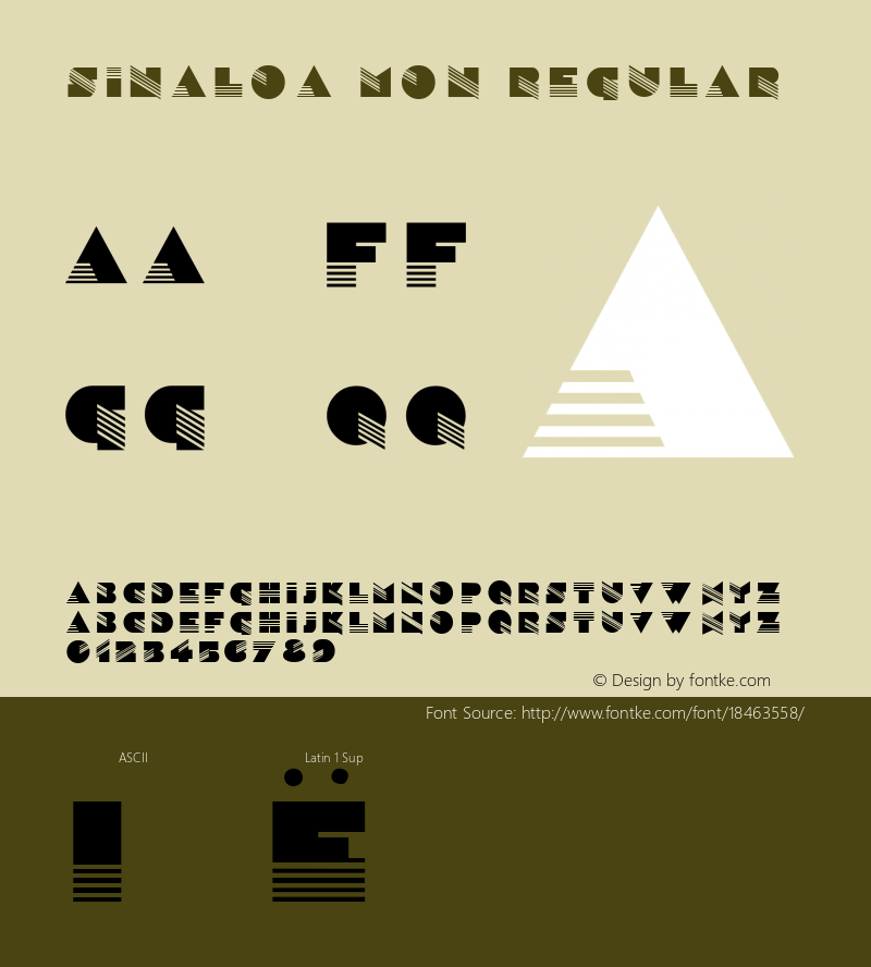 Sinaloa Mon Regular 2.00 Font Sample