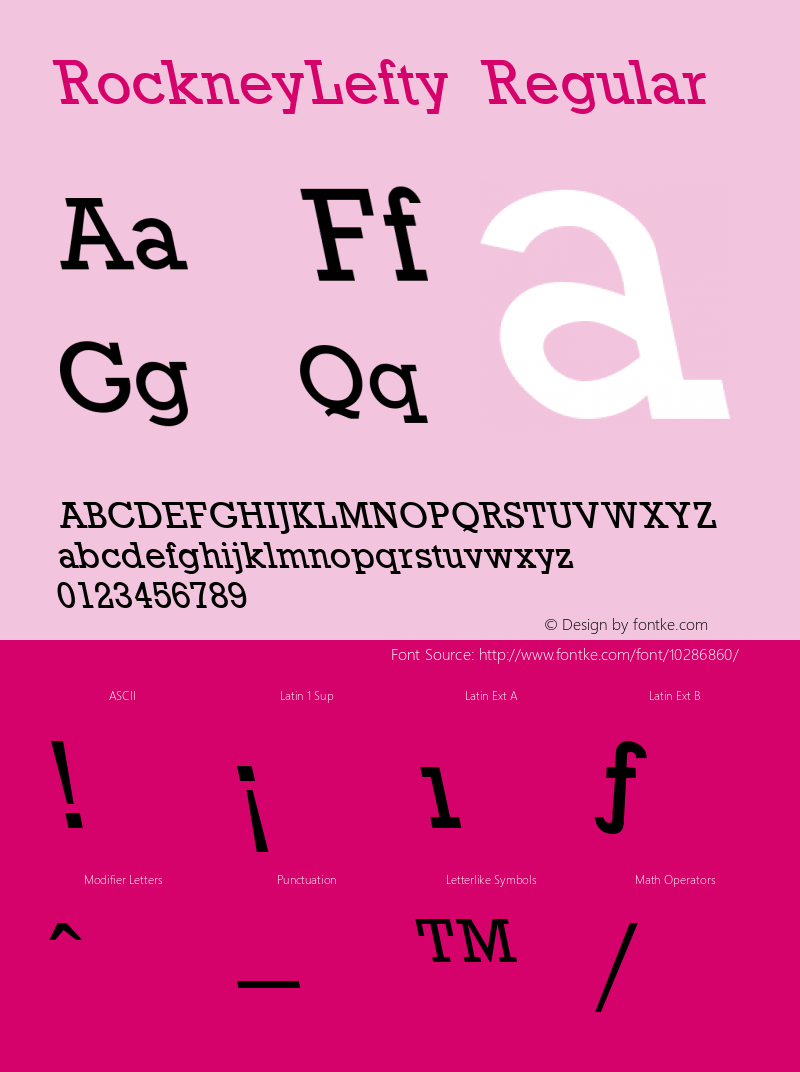 RockneyLefty Regular The WSI-Fonts Professional Collection Font Sample