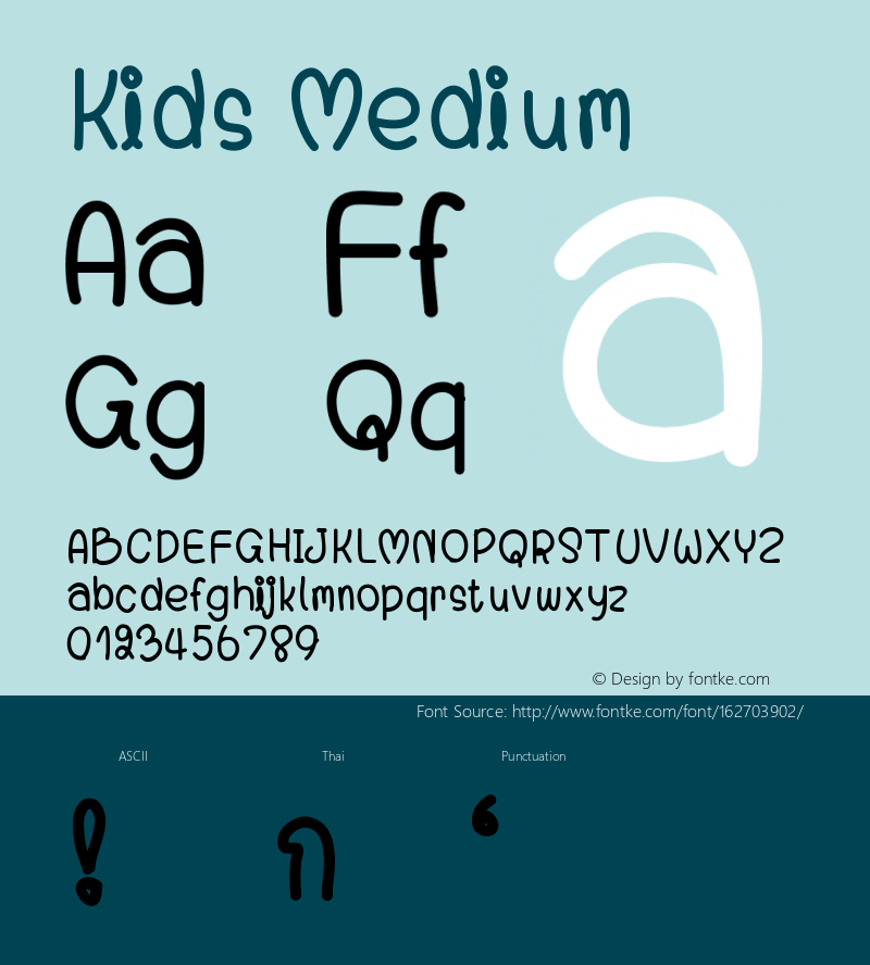 Kids Version 001.000 Font Sample