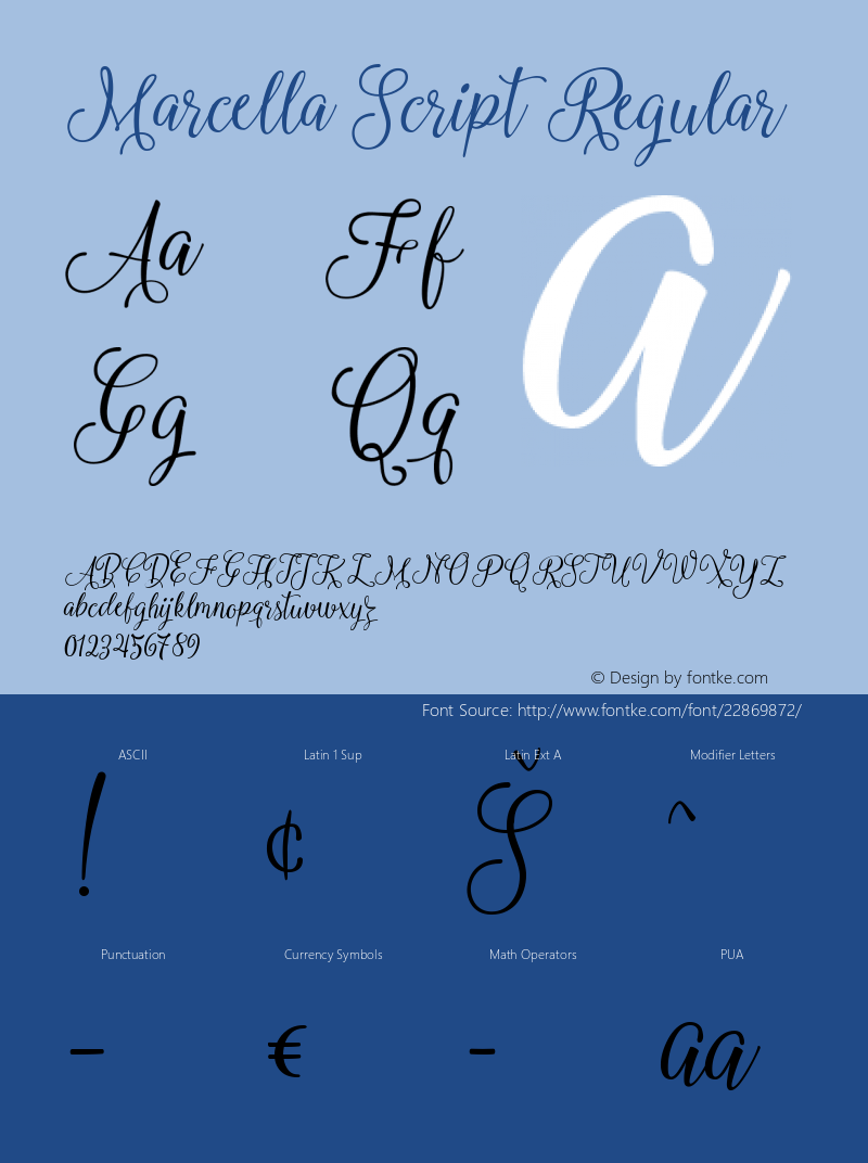 Marcella 1.000 Font Sample