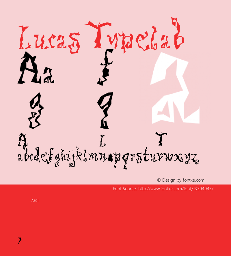 Lucas Typelab Version 001.000 Font Sample