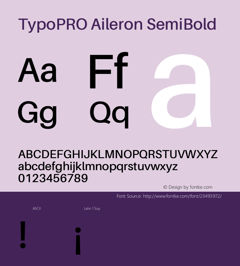 TypoPRO Aileron SemiBold Version 1.102;PS 001.102;hotconv 1.0.70;makeotf.lib2.5.58329 Font Sample