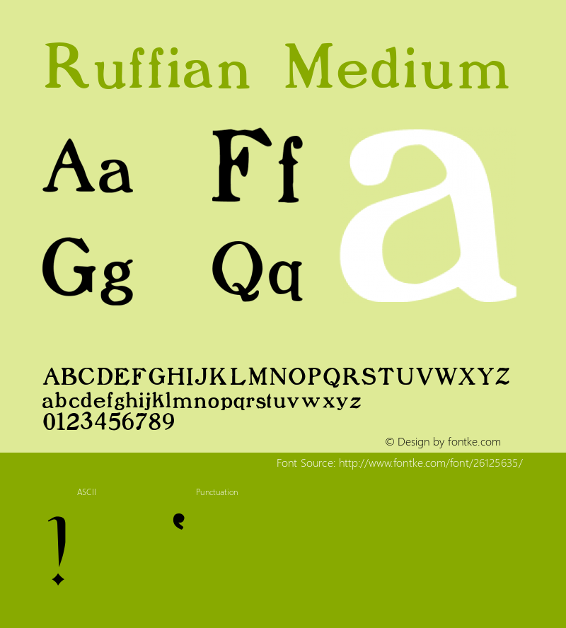 Ruffian 001.000 Font Sample
