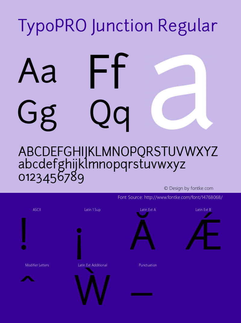 TypoPRO Junction Regular Version 1.056 Font Sample