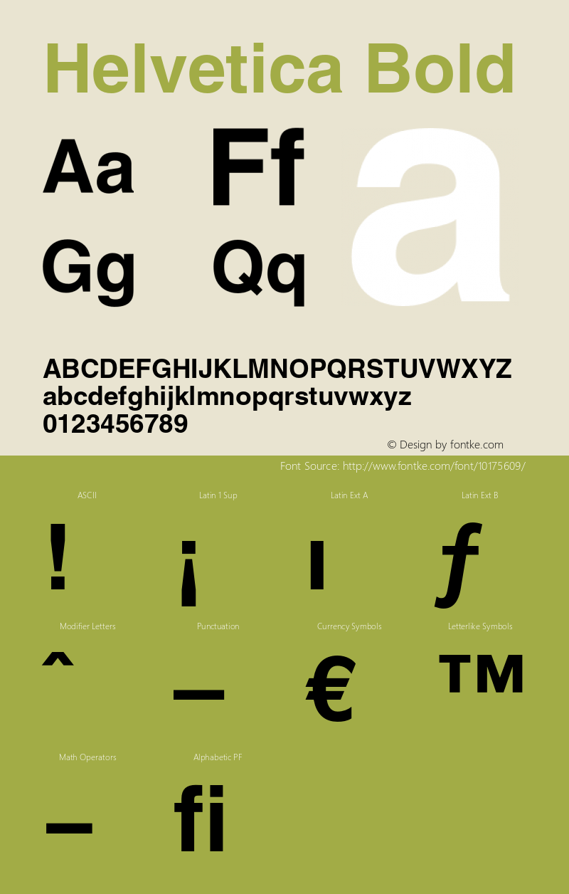 Helvetica Bold 003.001 Font Sample