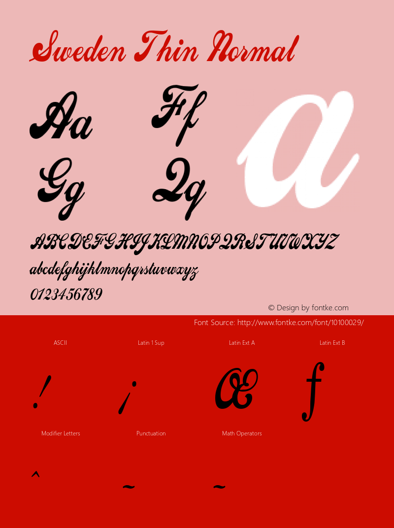 Sweden Thin Normal Altsys Fontographer 4.1 1/10/95 Font Sample