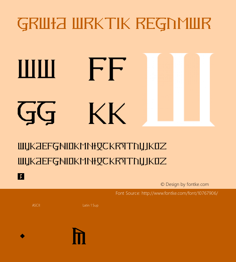 Grand Arktik Regular Version 1.0 Font Sample