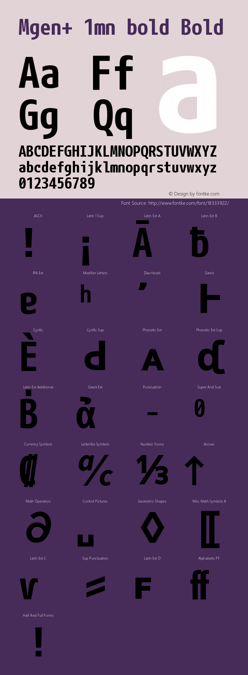 Mgen+ 1mn bold Bold Version 1.059.20150602 Font Sample