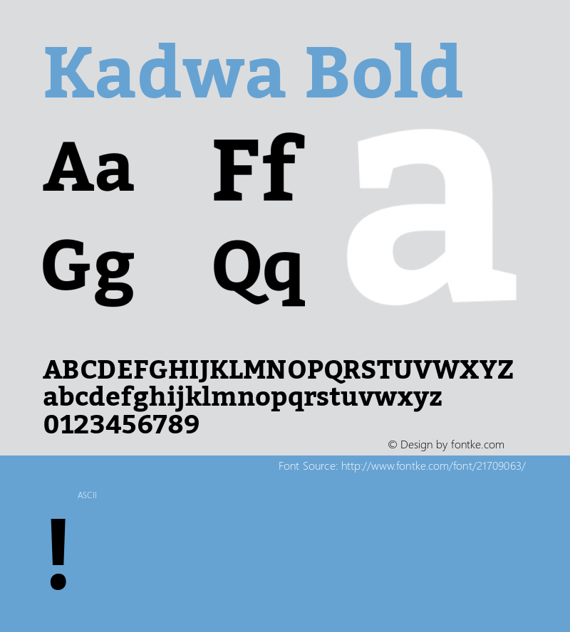 Kadwa Version 1.0 Font Sample