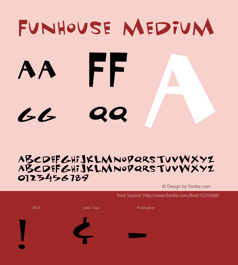 Funhouse Medium Version 001.000 Font Sample