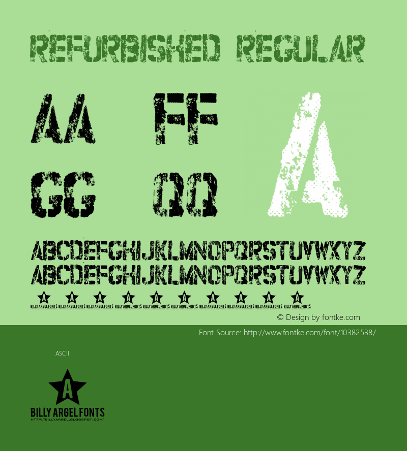 refurbished Regular Version 1.000 Font Sample