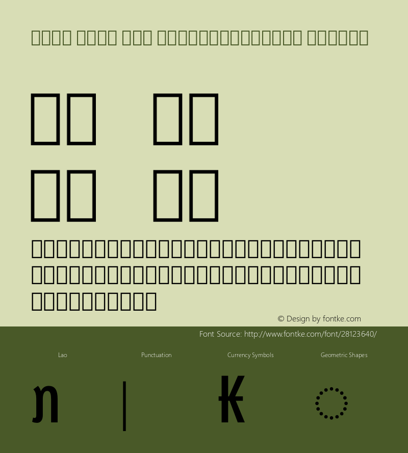 Noto Sans Lao ExtraCondensed Medium Version 2.000 Font Sample