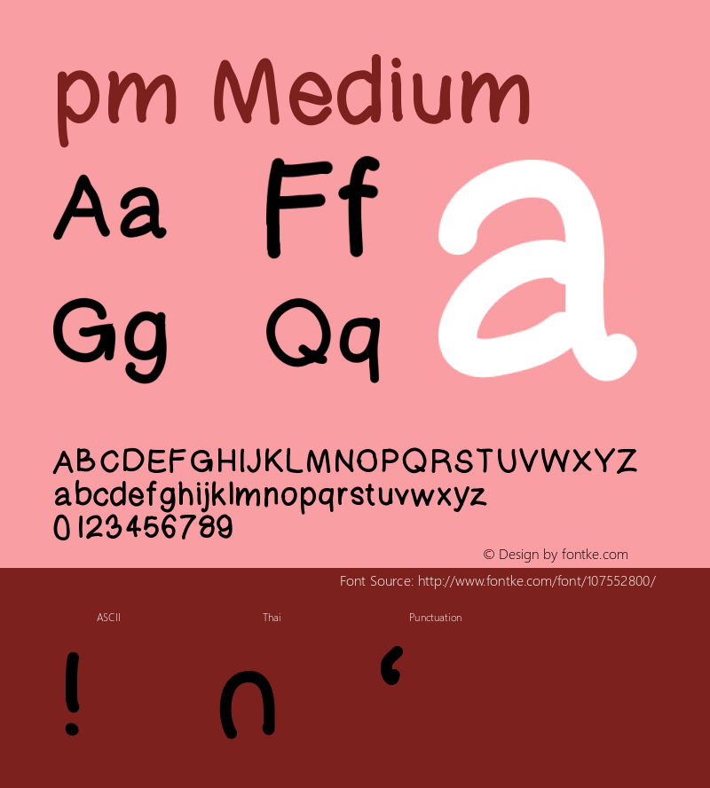pm Version 001.000 Font Sample