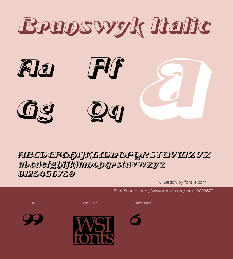 Brunswyk Italic The IMSI MasterFonts Collection, tm 1995, 1996 IMSI (International Microcomputer Software Inc.) Font Sample