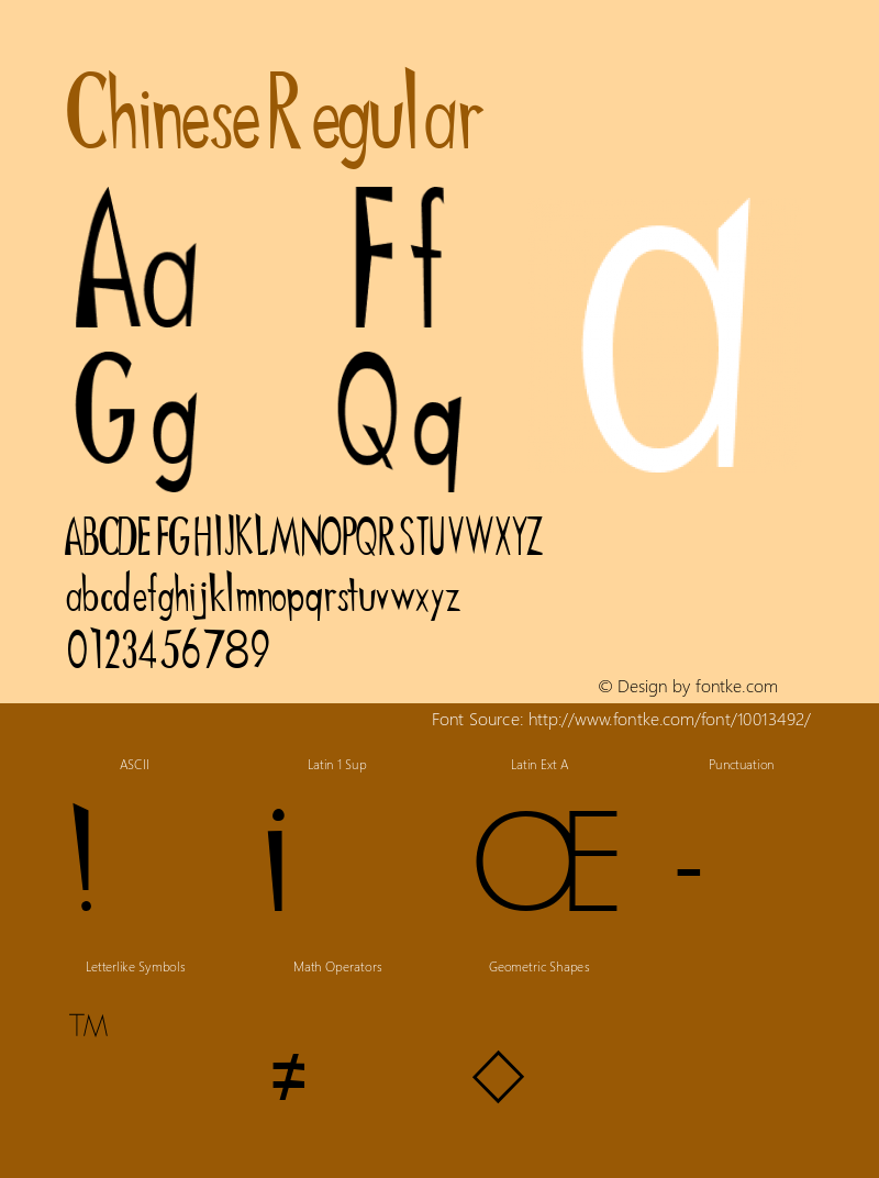 Chinese Regular Altsys Fontographer 3.5  3/16/92 Font Sample