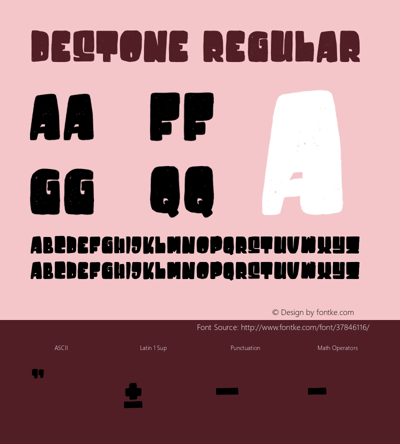 Destone Version Version 1.002;Fontself Maker 3.3.0 Font Sample