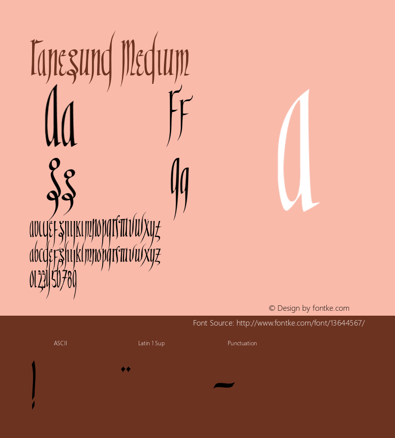 Ranegund Medium 001.000 Font Sample