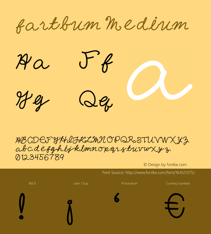 fartbum Version 001.000 Font Sample