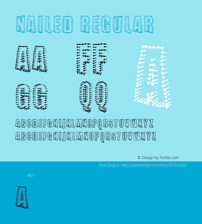 NAILED Regular Version 1.000 Font Sample