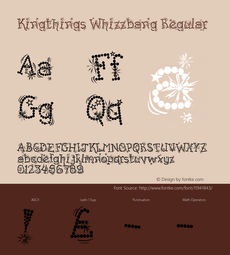 Kingthings Whizzbang Regular 1.0 Font Sample