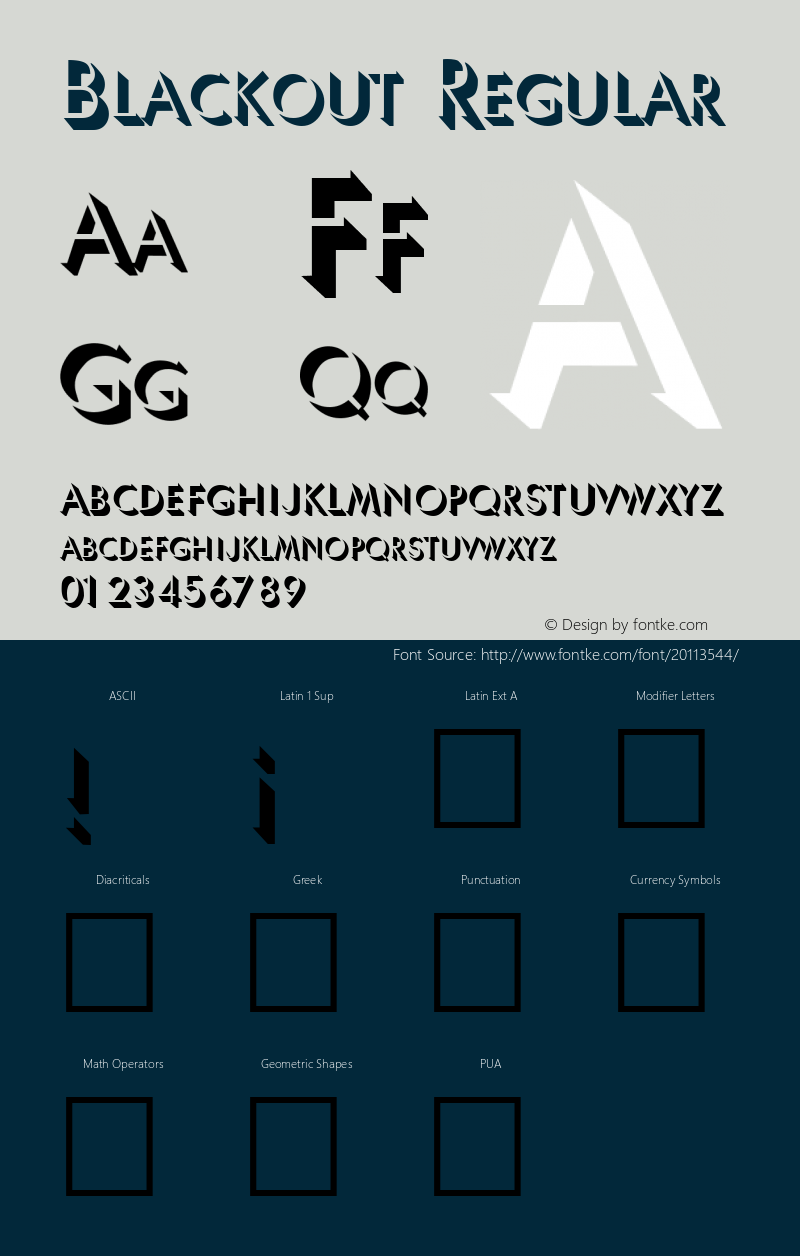 Blackout Brendel            :27.04.1995 Font Sample