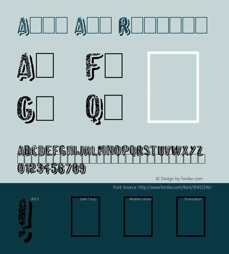 Afro Add Regular Version 1.00 July 2, 2011, initial release Font Sample