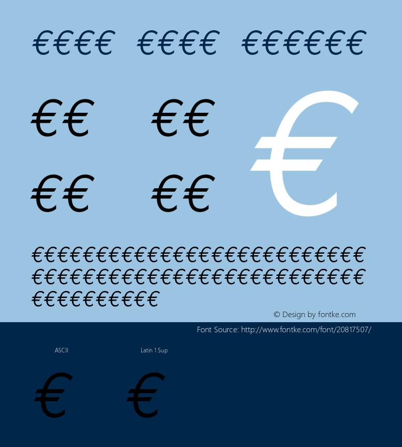 EuroMono-Italic 001.000 Font Sample