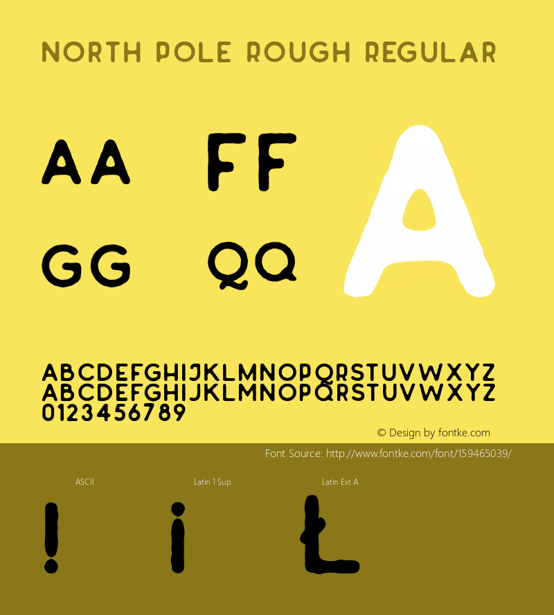 North Pole Rough Version 1.000 Font Sample