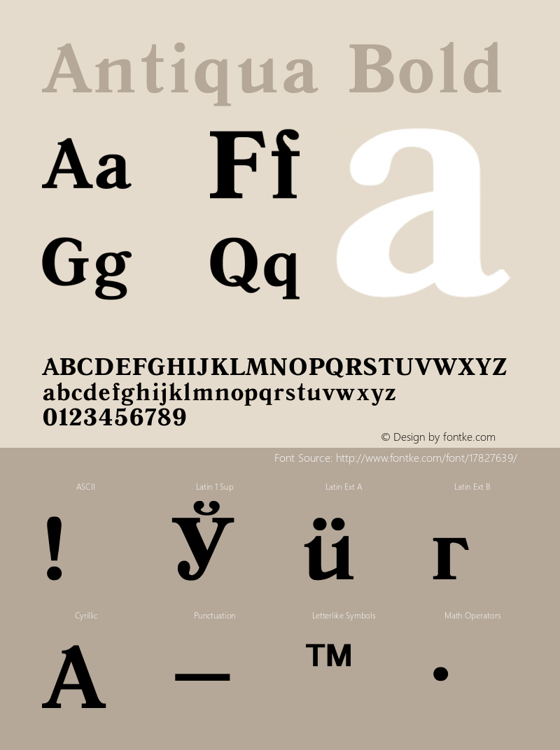 Antiqua Bold Converted from t:\ANT75___.BF1 by ALLTYPE Font Sample