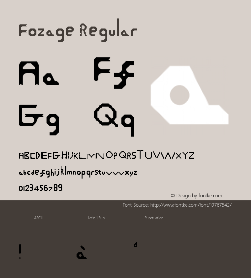 Fozage Regular Version 1.0 Font Sample