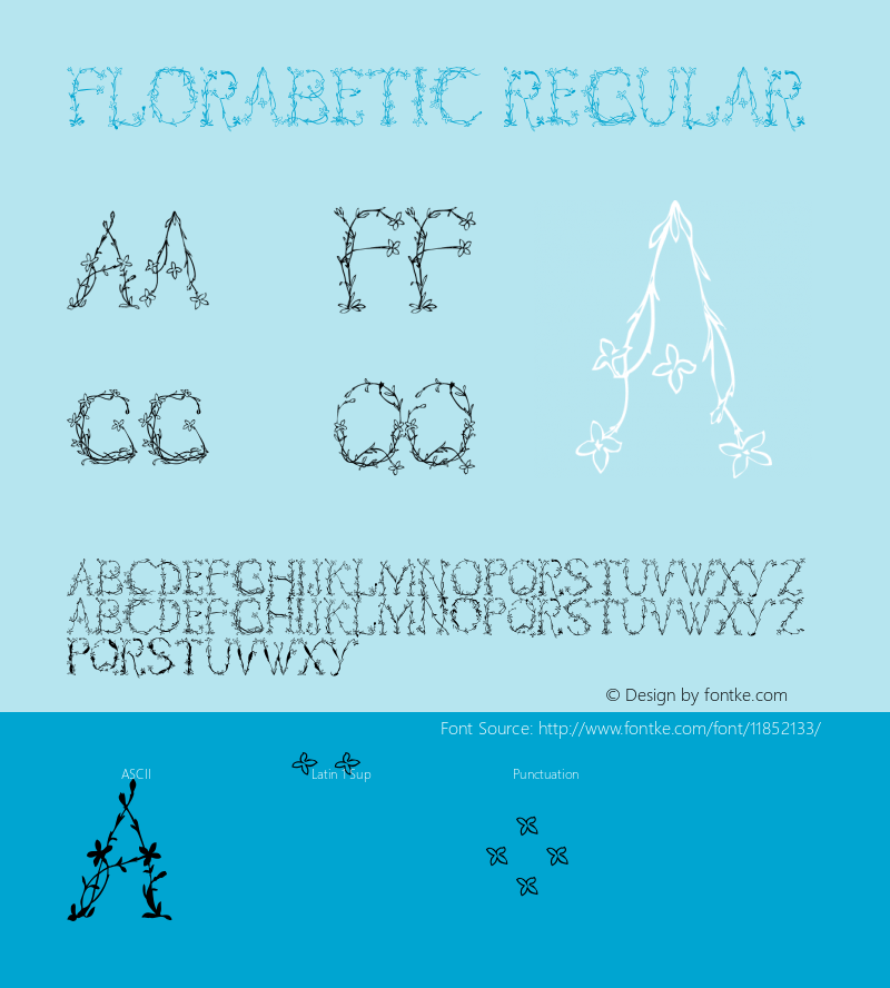 Florabetic Regular 1.0 2005-03-05 Font Sample