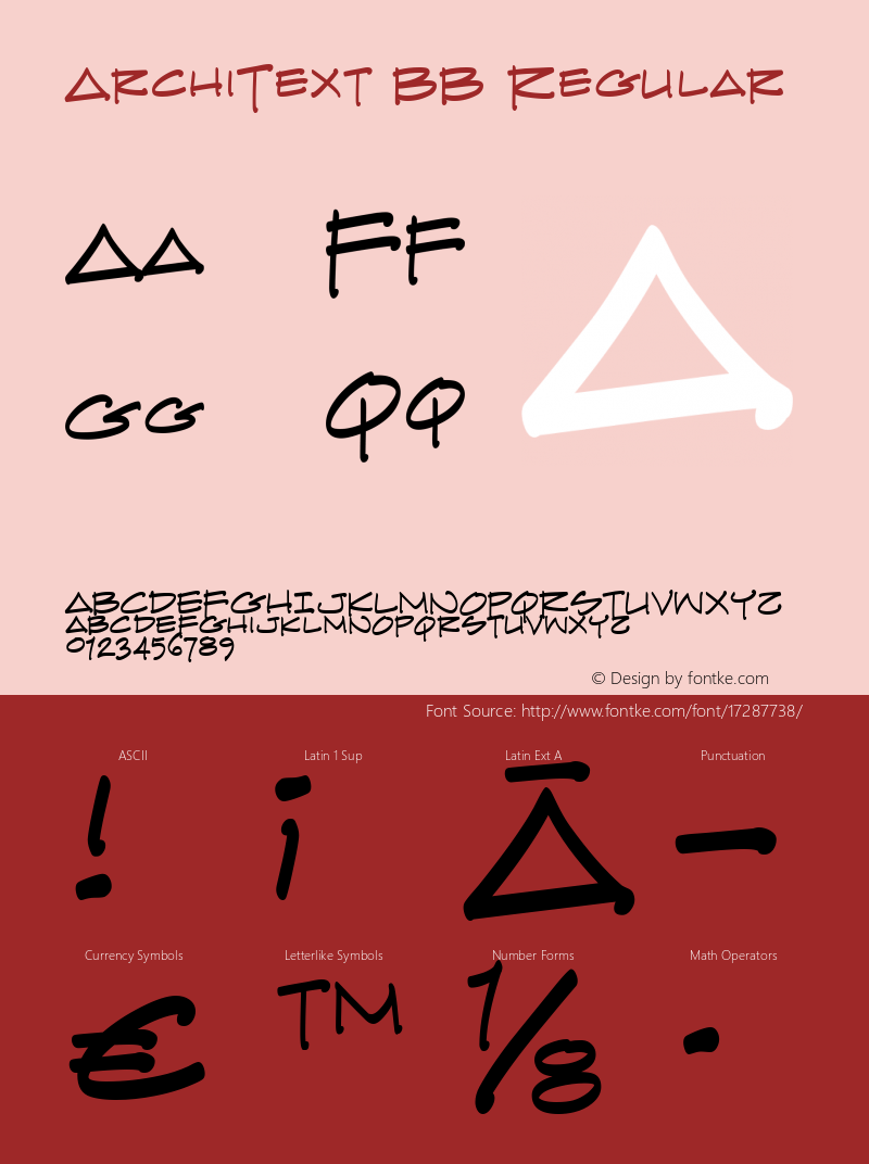 ArchiText BB Regular Version 4.10 Font Sample