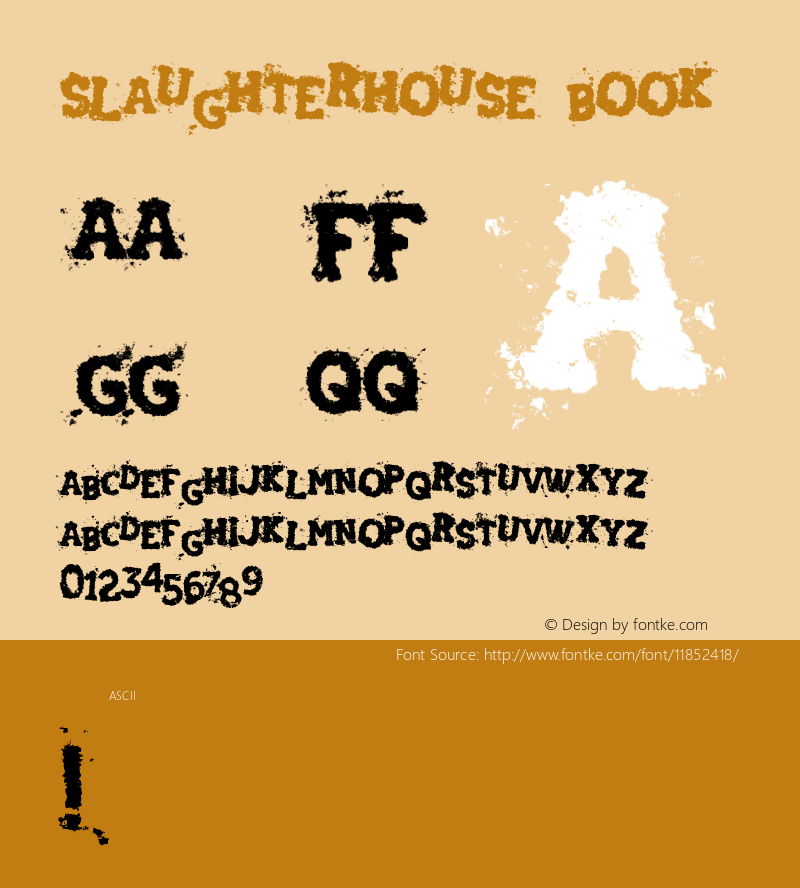 Slaughterhouse Book Version 001.000 Font Sample