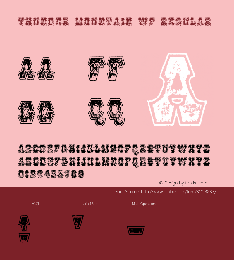 Thunder Mountain WF Version 2.000 Font Sample