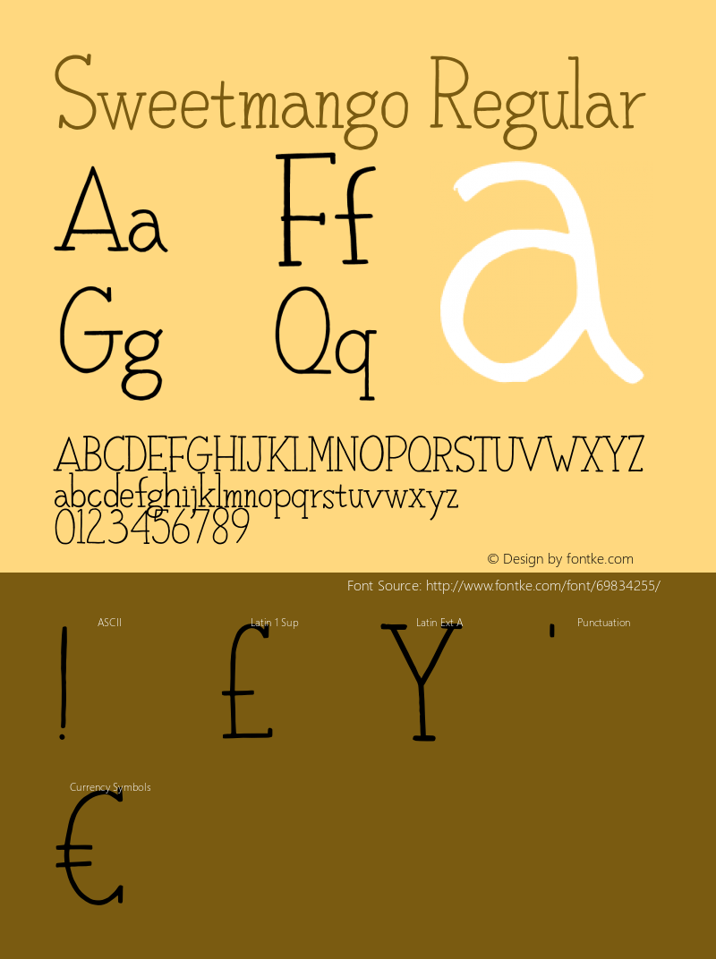 Sweetmango Version 1.003;Fontself Maker 3.5.1 Font Sample