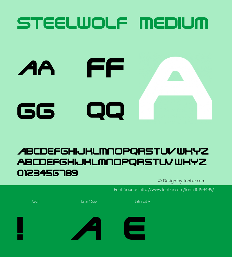 SteelWolf Medium 001.000 Font Sample