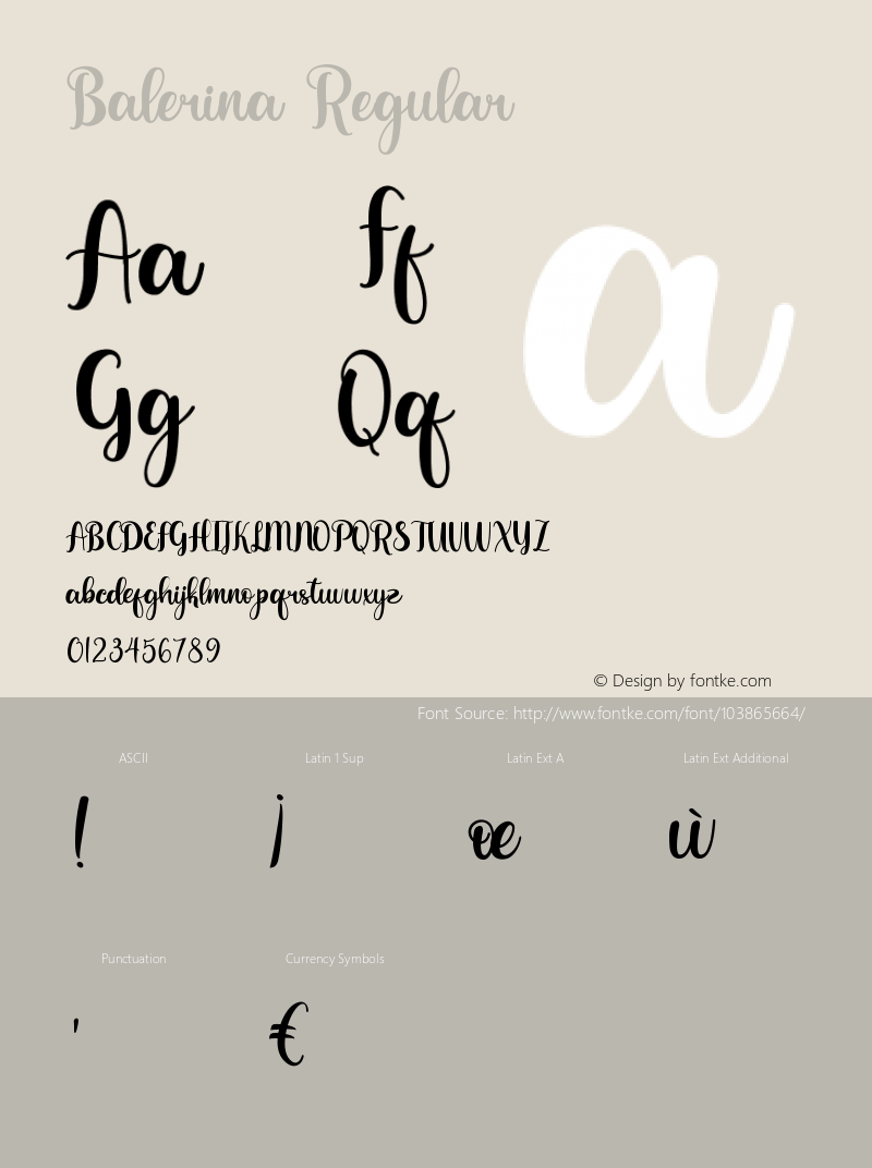 Balerina Version 1.007;Fontself Maker 3.5.4 Font Sample