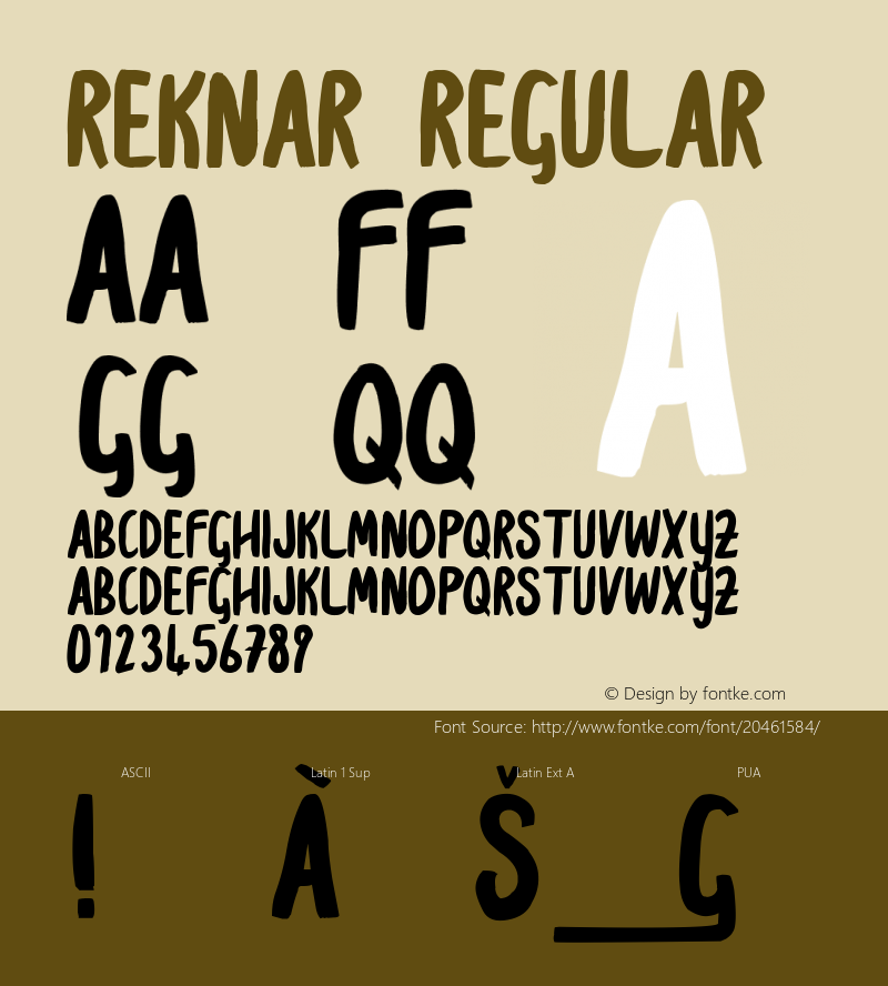 Reknar Version 1.000;PS 001.001;hotconv 1.0.56 Font Sample