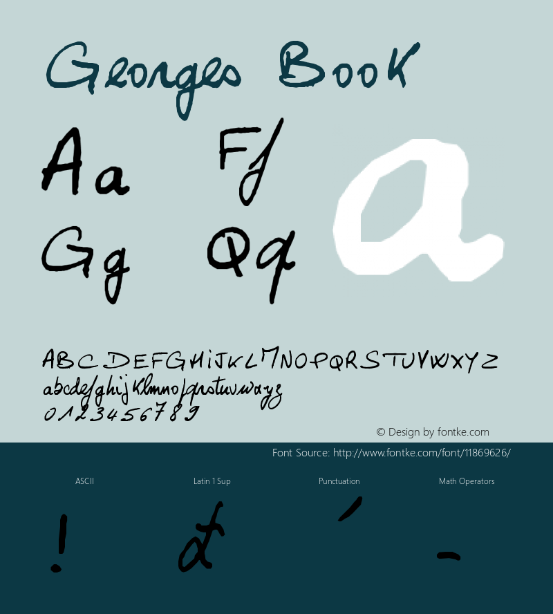 Georges Book Version 1998; 1.0, initial r Font Sample